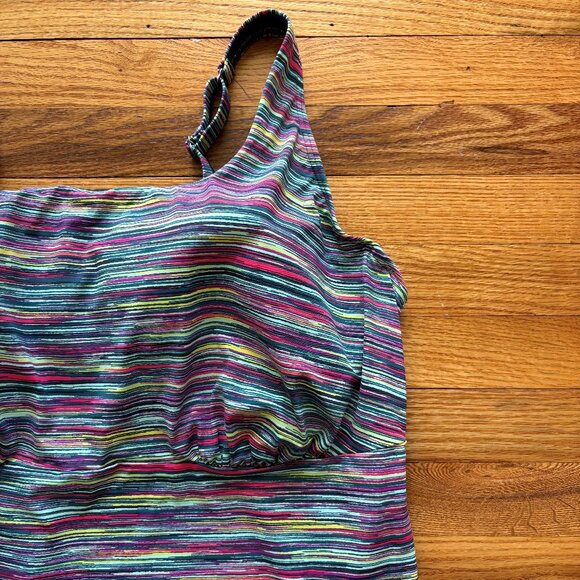 NWT Lands End Square Neck Underwire Tankini Swim Top in Navy Space Dye Size 20W - Picture 3 of 9